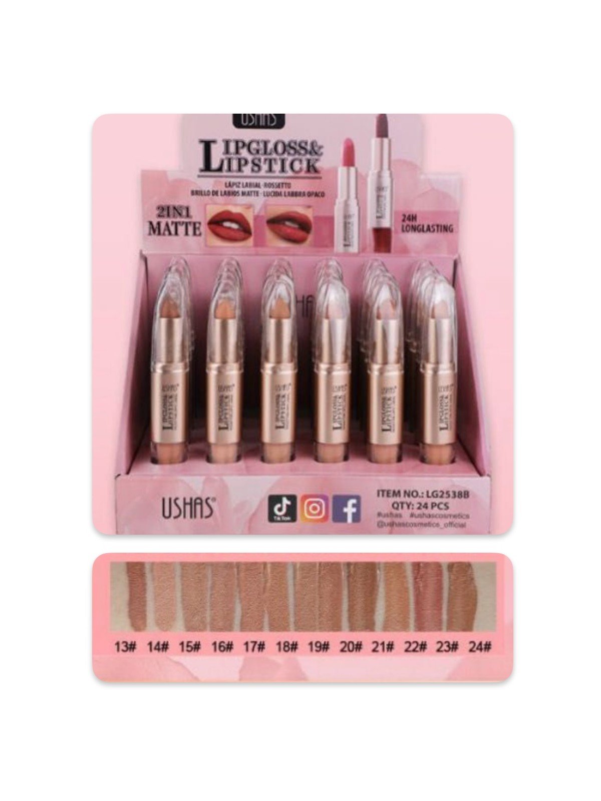 Rossetto y lapiz labial USHAS