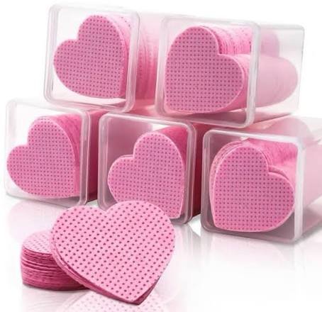 almoadillas para uñas anti pelusa rosadas