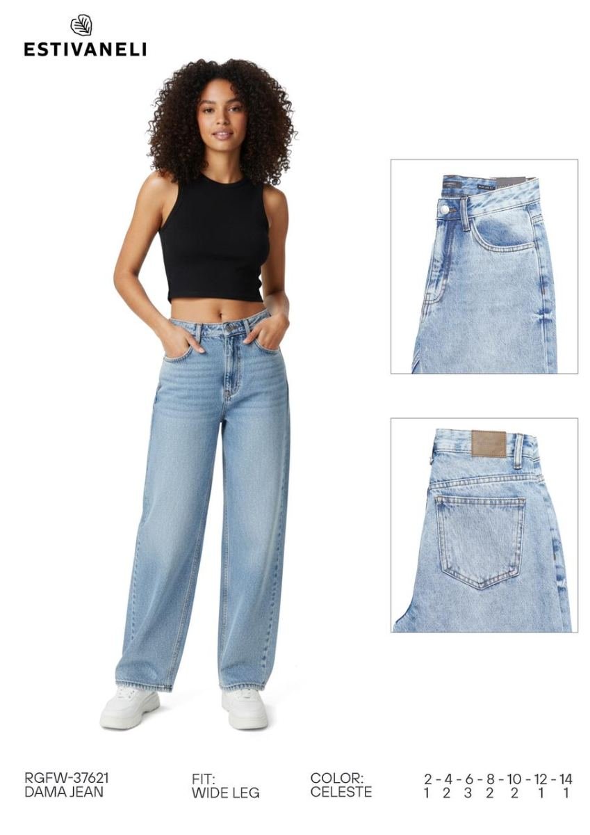 Pantalón Wide Leg Estivaneli - Ropa