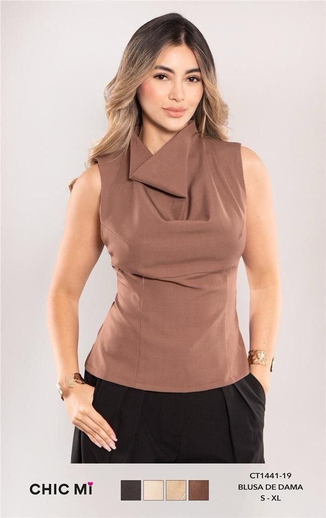 Blusas formales con cuello drapeado - Ropa