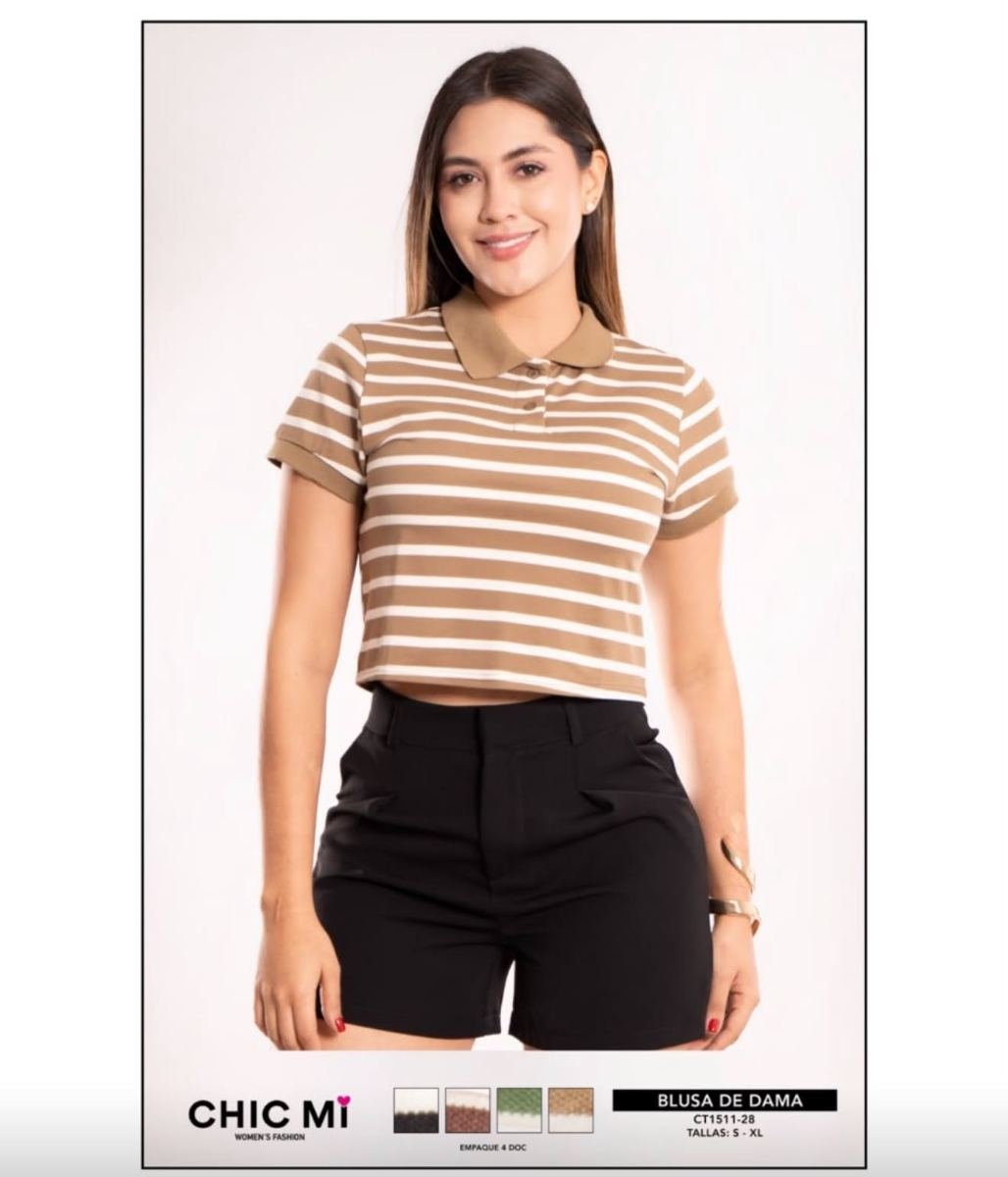 chic mi basic polo con rayas - Ropa