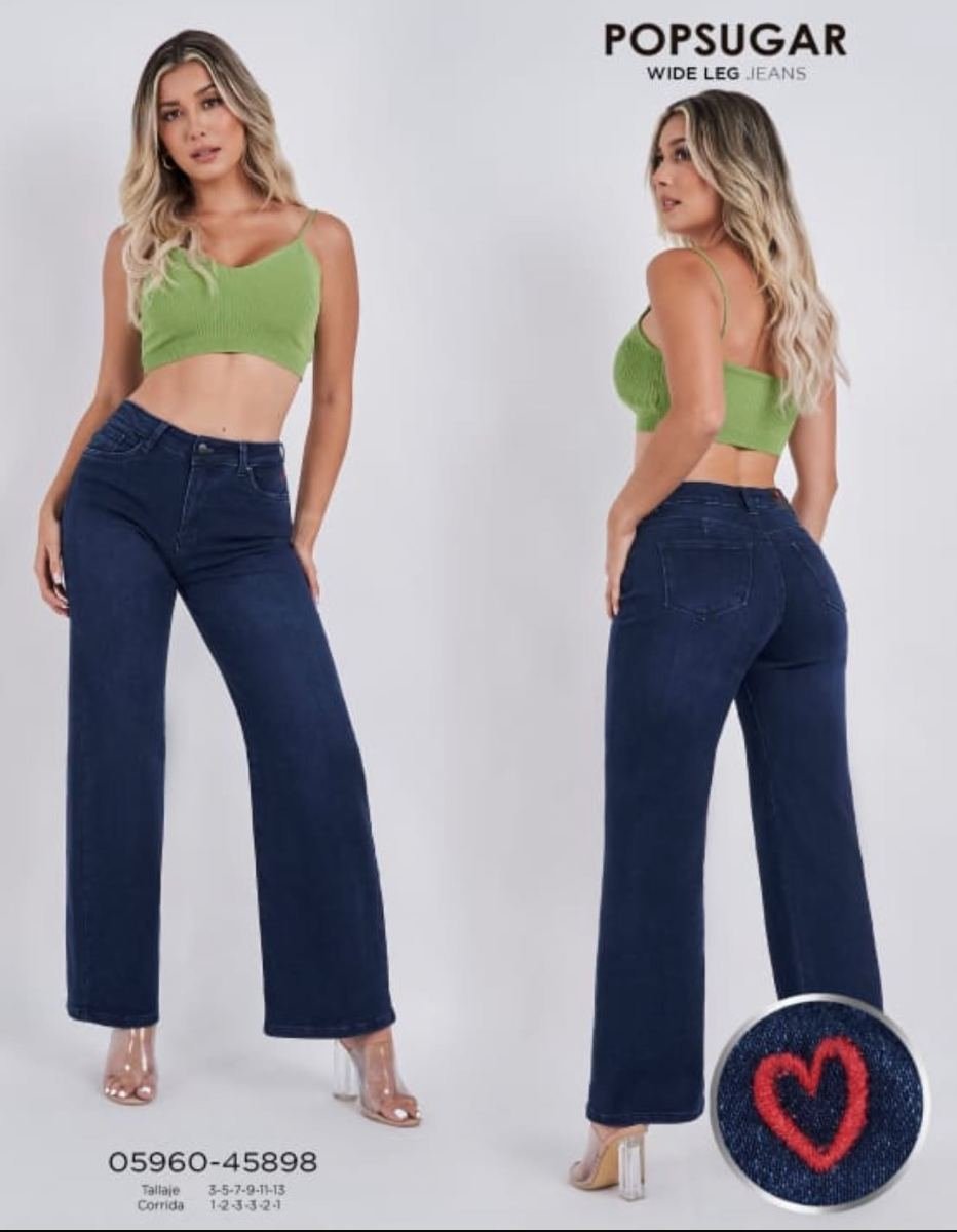 WIDE AZUL MARINO POPSUGGAR - Ropa